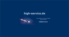 Desktop Screenshot of high-service.de